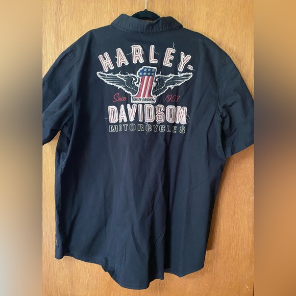 NWT! Men’s Harley-Davidson #1 Woven Short-Sleeve Shirt - Picture 5 of 6